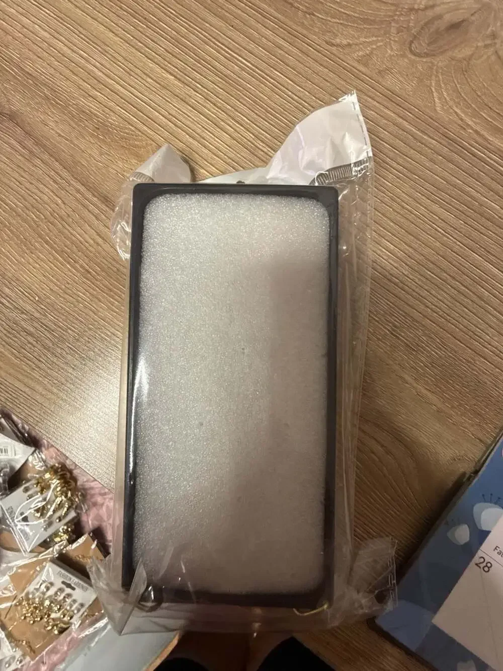 Rose Gold Metallic Leather RFID Crossbody Wallet Case for iPhone 13/14